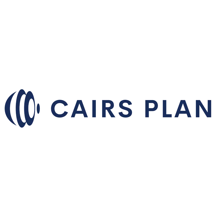 CAIRS PLAN logo with stylized concentric circles, representing innovative keratoconus care technology.